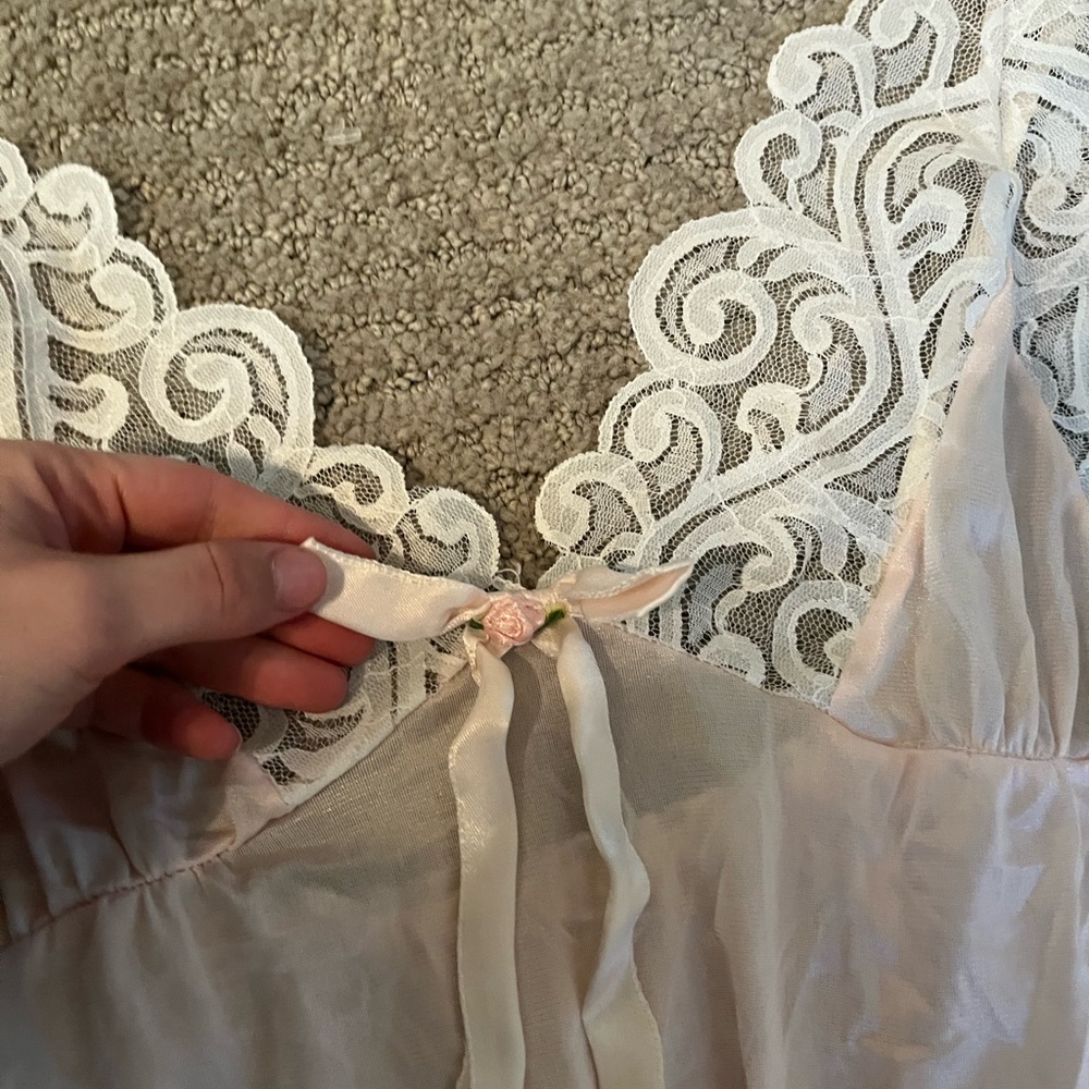 Gorgeous Vintage Rose Pink Slip Dress - Picture 3 of 3